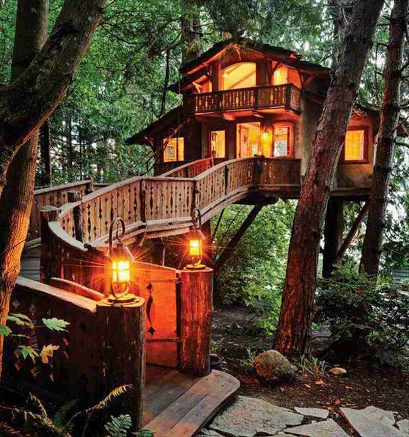 Treehouse rental cabin in Ohio